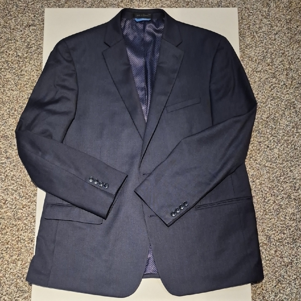 Van Heusen Blue Cool Flex Slim Fit Sport Coat Single-Breasted Notched Lapel